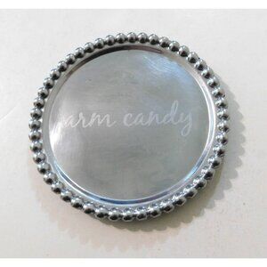 Arm Candy Silver Bracelet Tray With Beaded Edge By Mudpie
